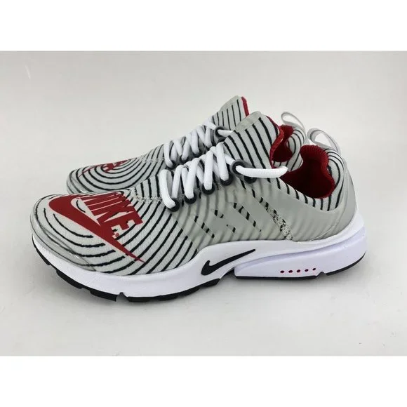 Nike Air Presto White Black Red Men's Sneakers Shoes Nike Logo Zebra CT3550-101 - Picture 10 of 12